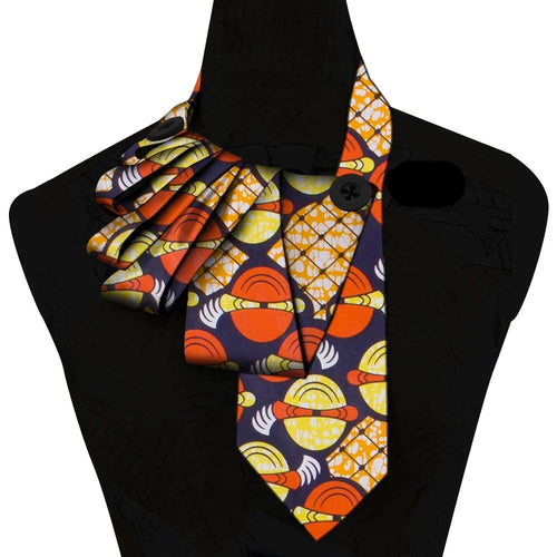 Bazin Fabric Handmade Collar – African Print Necklace & Statement Accessory a
