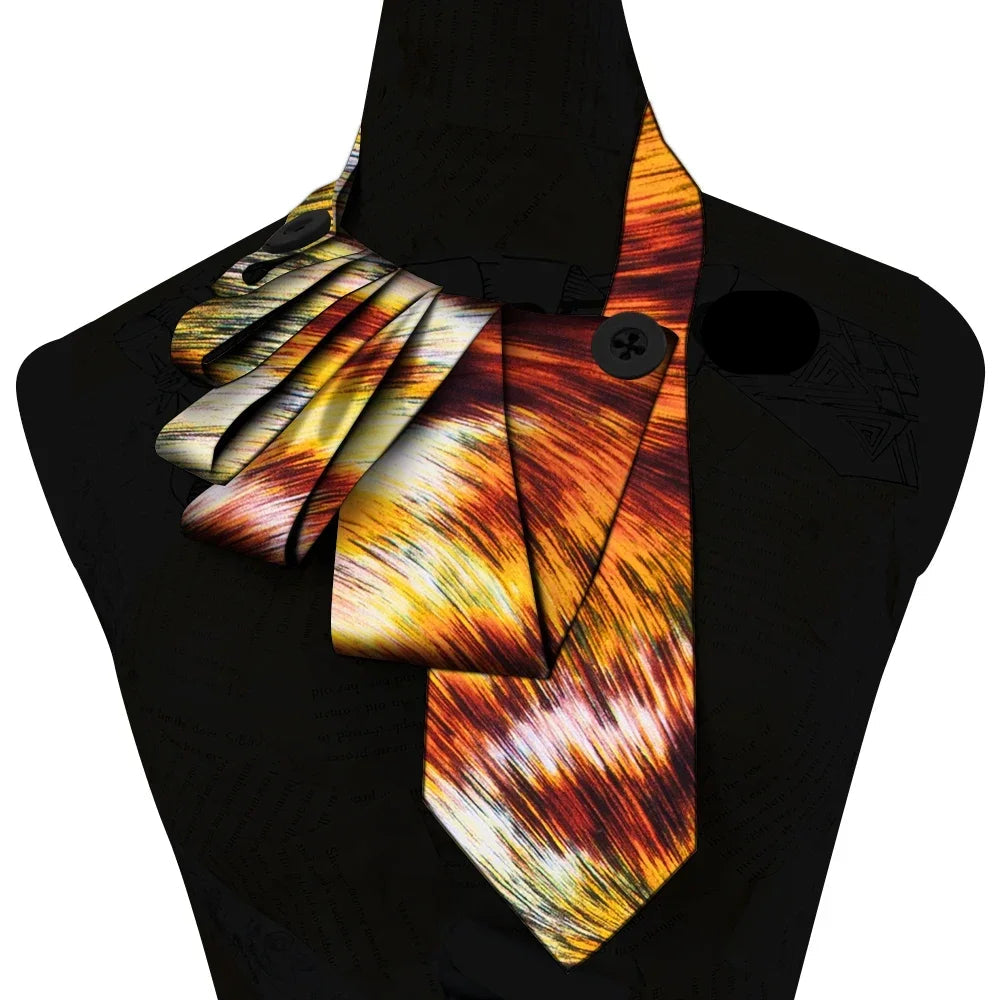 Bazin Fabric Handmade Collar – African Print Necklace & Statement Accessory f