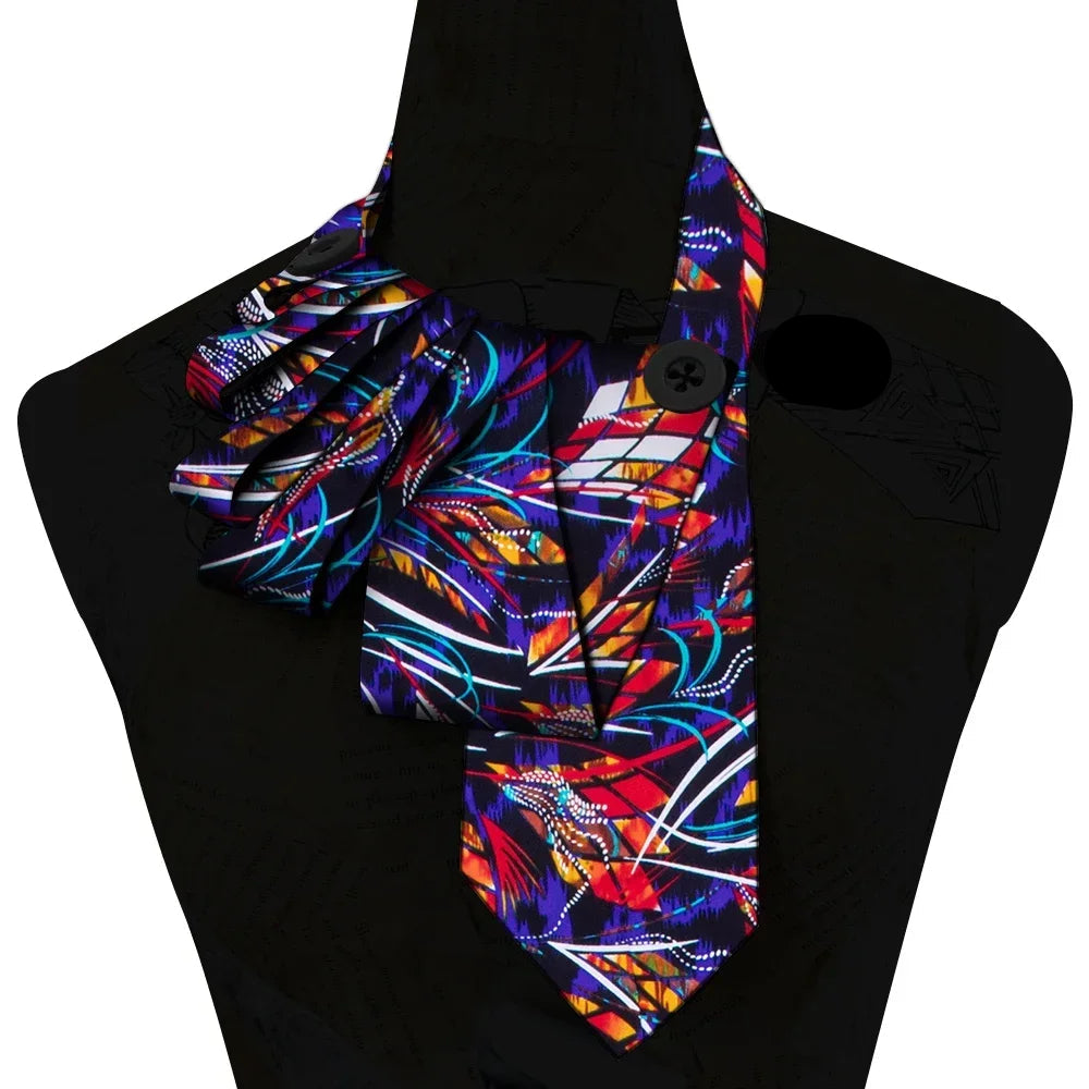Bazin Fabric Handmade Collar – African Print Necklace & Statement Accessory i