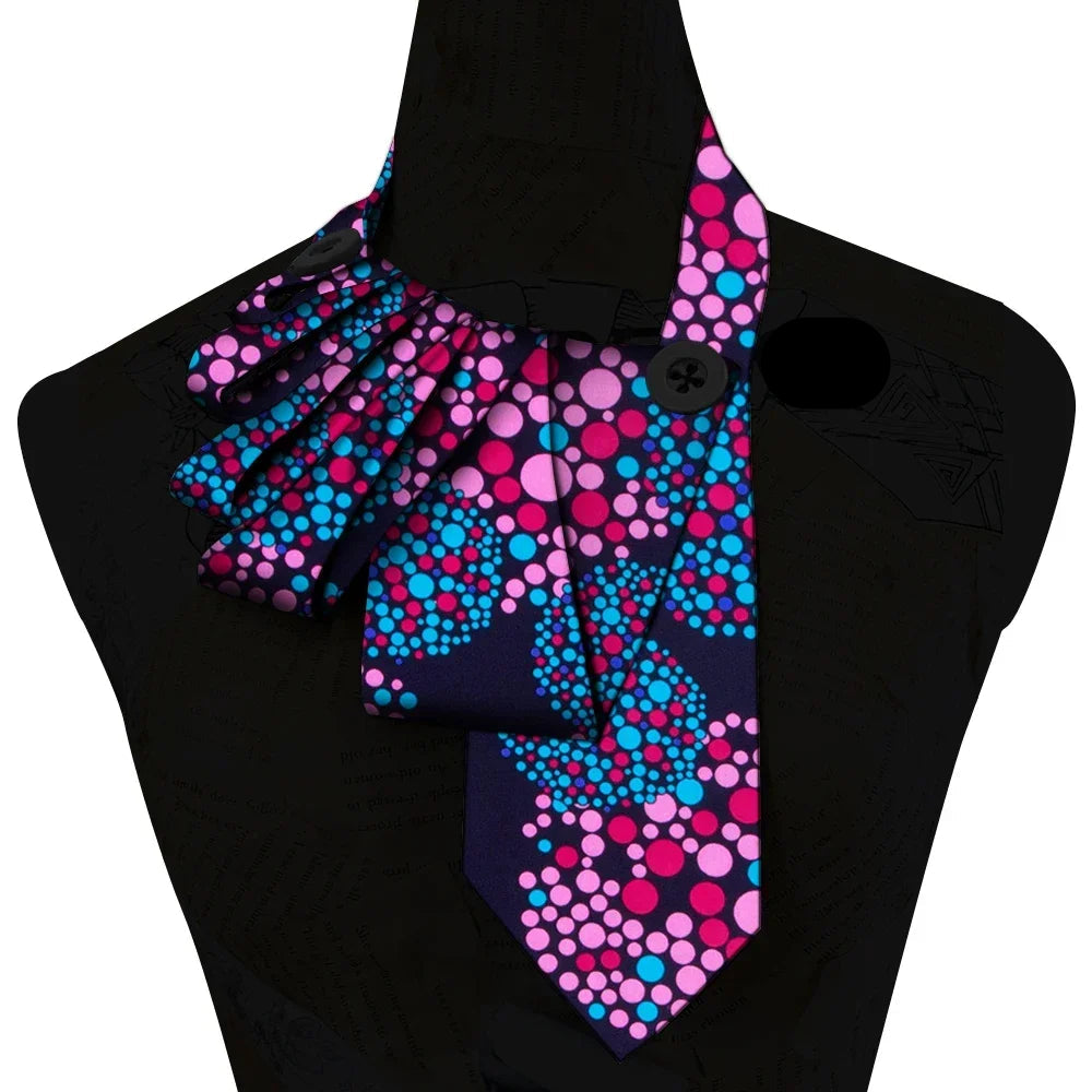 Bazin Fabric Handmade Collar – African Print Necklace & Statement Accessory k