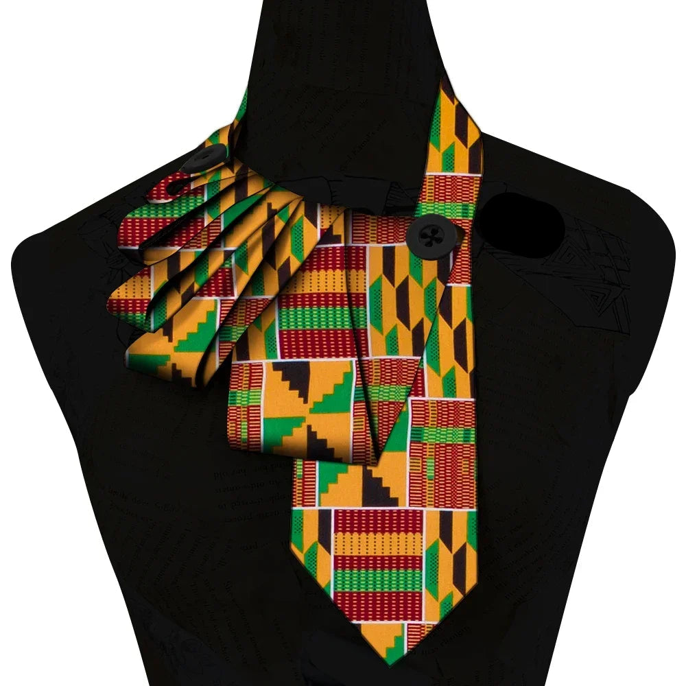 Bazin Fabric Handmade Collar – African Print Necklace & Statement Accessory n