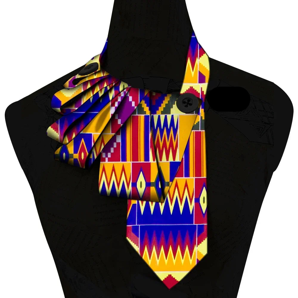 Bazin Fabric Handmade Collar – African Print Necklace & Statement Accessory o