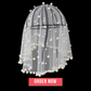 Beaded Bridal Mask Small Wedding Veil