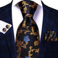 Timeless Fashion – Black Gold Paisley Striped Tie with Accessories 9