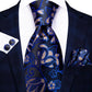 Timeless Fashion – Black Gold Paisley Striped Tie with Accessories j