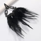 Boho Black Feather Dangle Earrings – Statement Jewelry for Belly Dance Fashion a