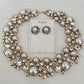 Statement Faux Pearls Choker Necklace Earrings Set – Boho Chic Festival Fashion 4