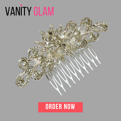 Bridal Crystal Flower Hair Comb Hairpin