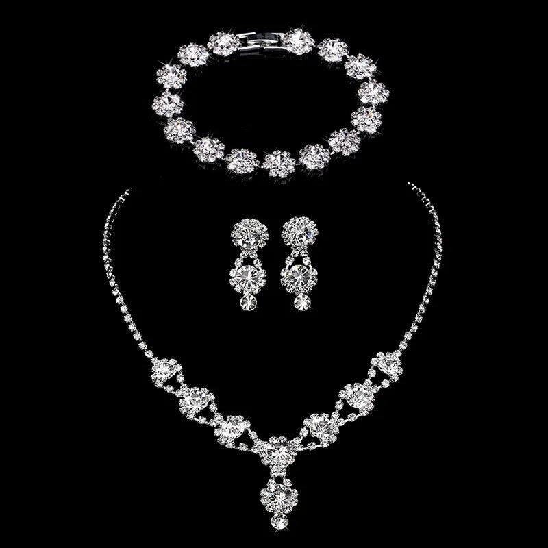 Bridal Rhinestone Crystal Jewelry Sets