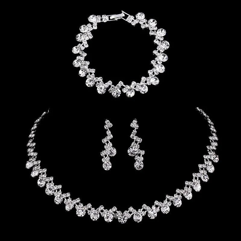 Bridal Rhinestone Crystal Jewelry Sets
