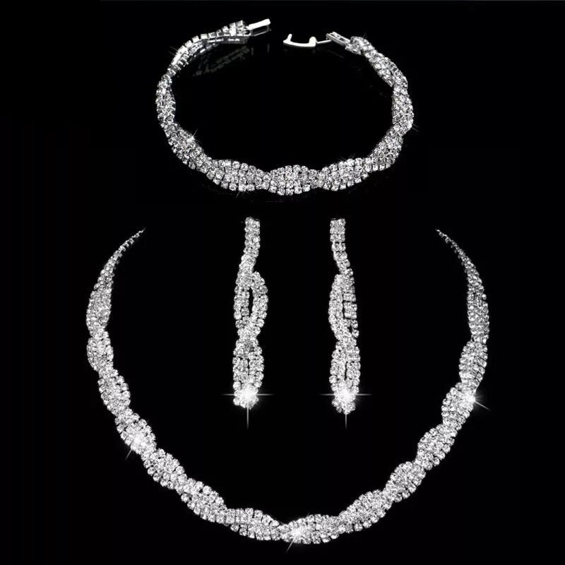 Bridal Rhinestone Crystal Jewelry Sets