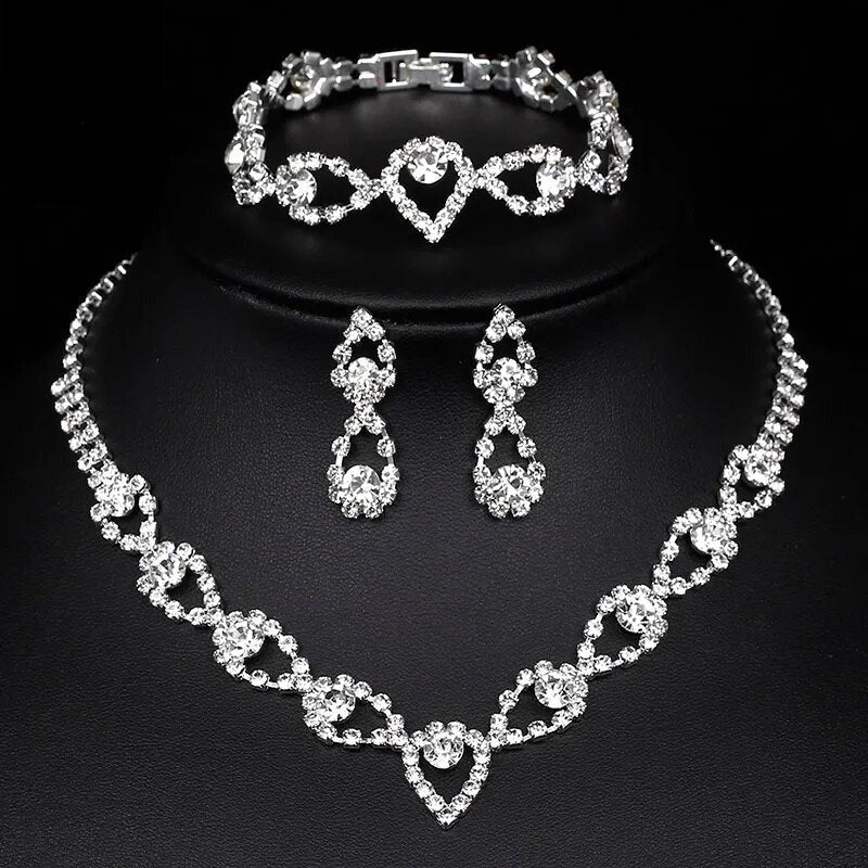 Bridal Rhinestone Crystal Jewelry Sets