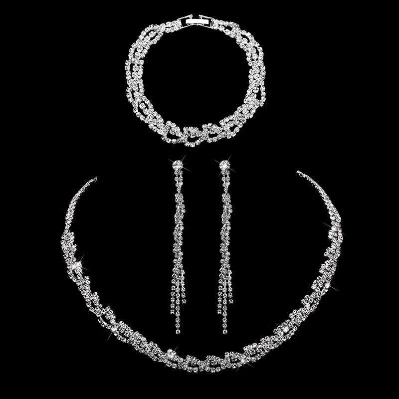 Bridal Rhinestone Crystal Jewelry Sets