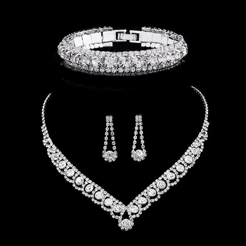 Bridal Rhinestone Crystal Jewelry Sets