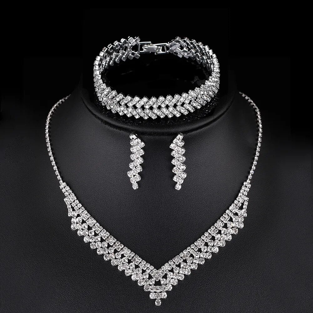 Bridal Rhinestone Crystal Jewelry Sets