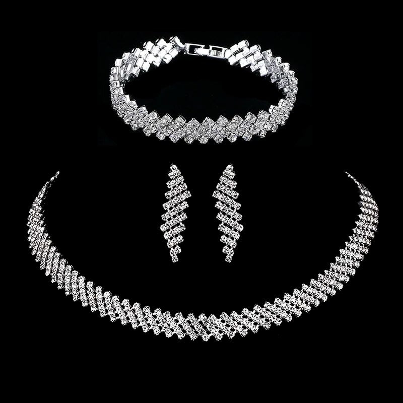 Bridal Rhinestone Crystal Jewelry Sets