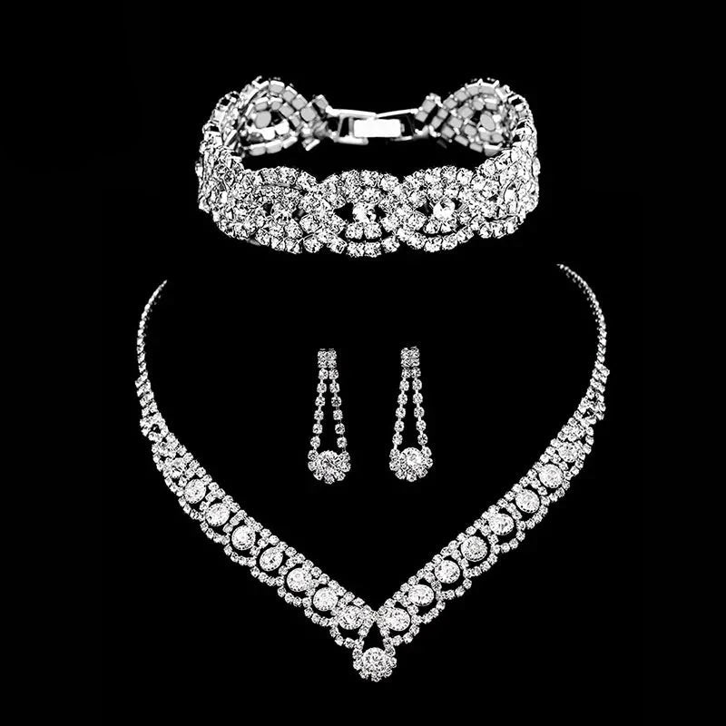 Bridal Rhinestone Crystal Jewelry Sets