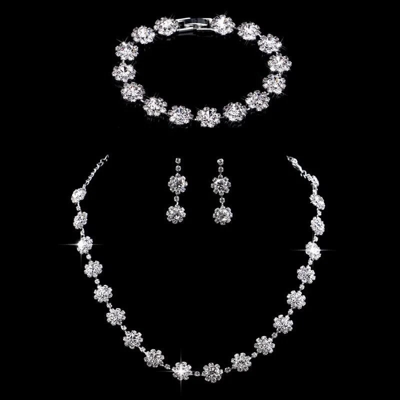 Bridal Rhinestone Crystal Jewelry Sets