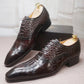 Brown Black Crocodile Prints Casual Men Shoes