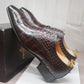 Brown Black Crocodile Prints Casual Men Shoes
