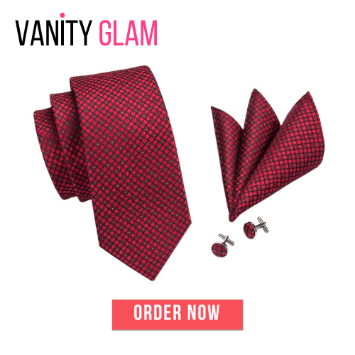 Burgundy Plaid Silk Tie