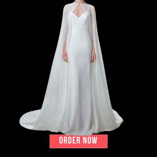 Chiffon Floor Length Cape