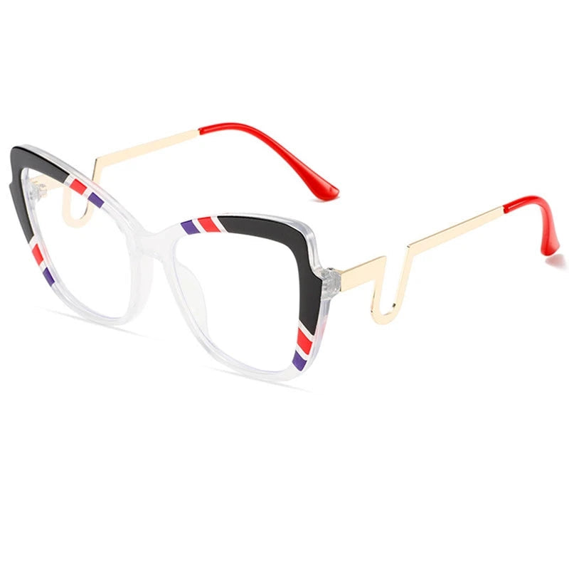 black fold red optical glasses