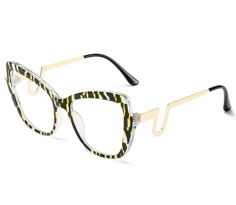 black yellow clear lens optical glasses