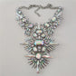 Silver Colorful AB Maxi Large Collar Necklace