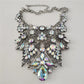 Silver Colorful AB Maxi Large Collar Necklace
