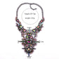 Size of Colorful AB Maxi Large Collar Necklace