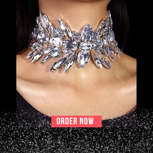 Crystal Geometric Choker Jewelry