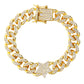Gold Crystal Link Chain Bracelet
