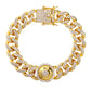 Gold Crystal Link Chain Bracelet