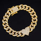 Gold Crystal Link Chain Bracelet