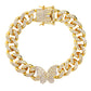 Gold Crystal Link Chain Bracelet