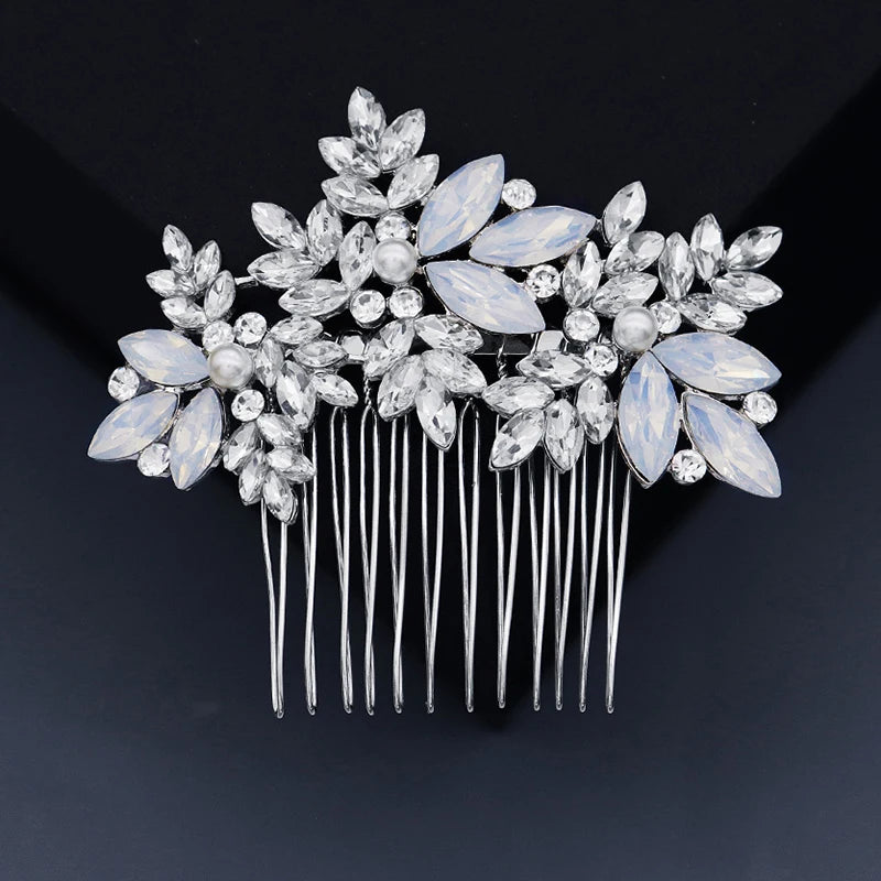 Crystal Rhinestone Bride Combs Clips