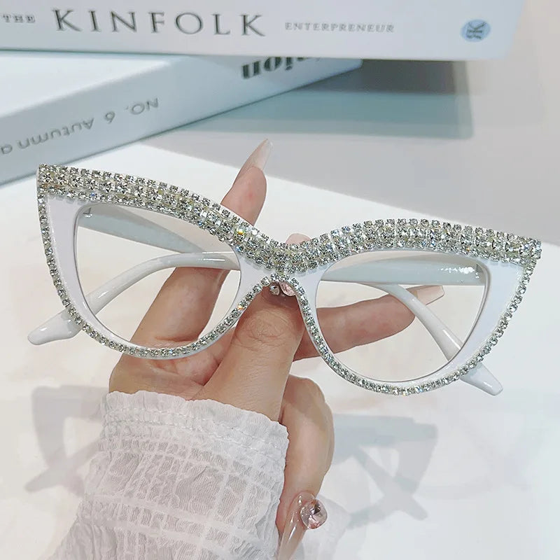 Crystal Sexy Diamond Cat Eye Glasses