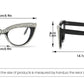Crystal Sexy Diamond Cat Eye Glasses size