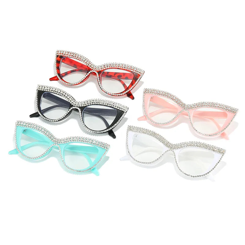 Crystal Sexy Diamond Cat Eye Glasses