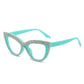 Crystal Sexy Diamond Cat Eye Glasses green
