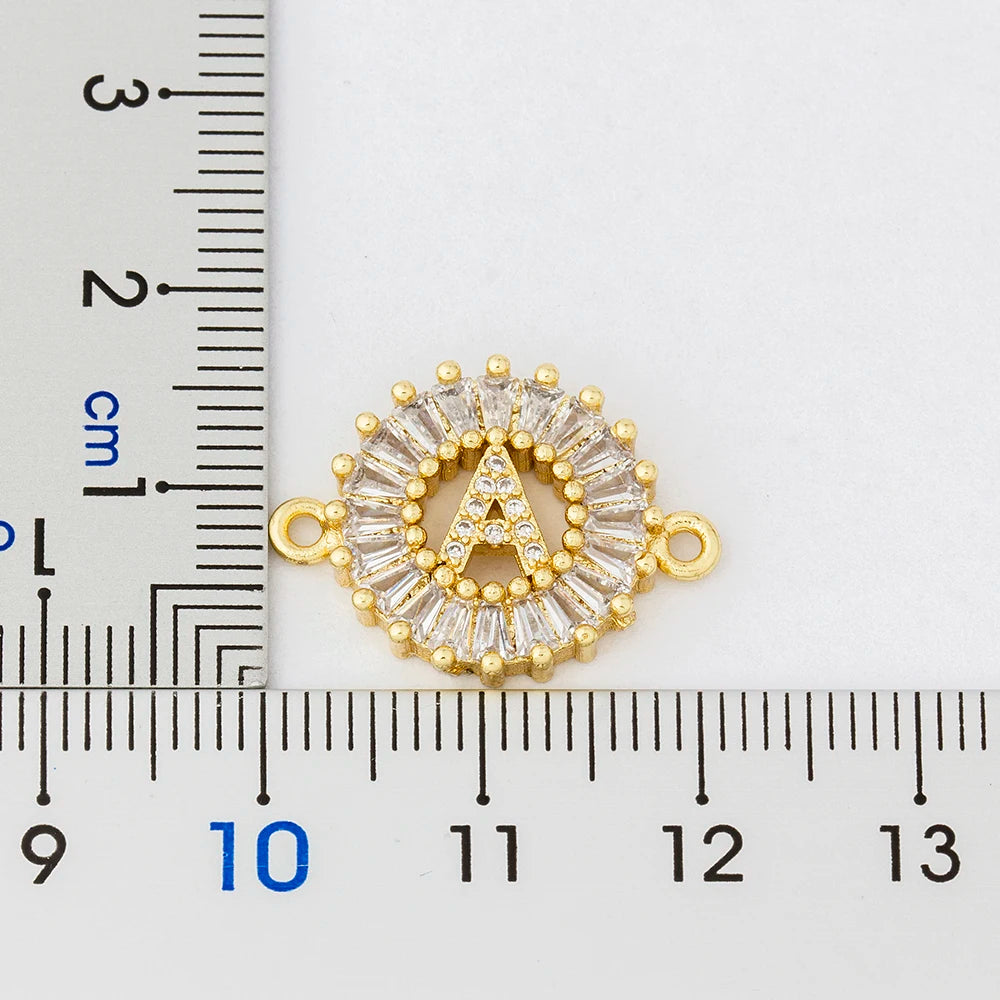 Cubic Zirconia A-Z Initial Charm Bracelet - Personalized Elegance Dimension