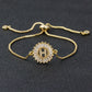 Cubic Zirconia A-Z Initial Charm Bracelet - Personalized Elegance H