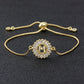 Cubic Zirconia A-Z Initial Charm Bracelet - Personalized Elegance M