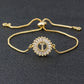 Cubic Zirconia A-Z Initial Charm Bracelet - Personalized Elegance T