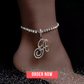 Cursive Initial Letters Rhinestone Anklets