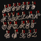 Collection of Cursive Initial Letters Rhinestone Anklets