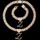 Z Cursive Pendant Jewelry Set