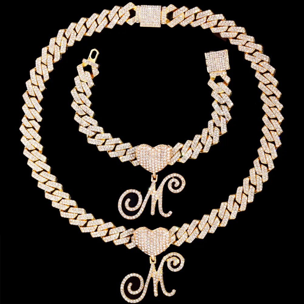  M Cursive Pendant Jewelry Set