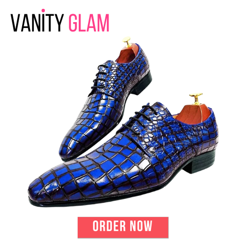 Derby Oxfords Print Casual Men's Shoes